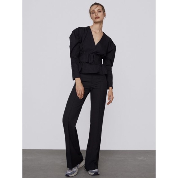 Zara NWT Poplin Blouse with Matching Belt in size XS. - Picture 9 of 9